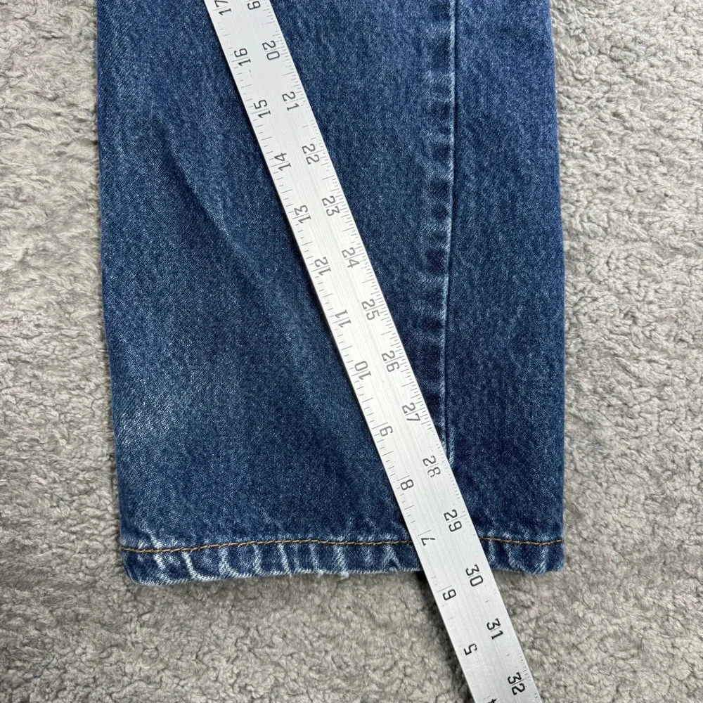 VTG Levis 505 Regular Fit Straight Leg Jeans Men 33x30 Med Wash Distressed Faded